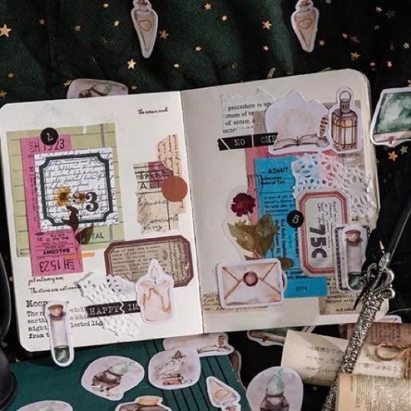 Vintage Magic School, Potions, Wands & More, 45 Deco Stickers - Picture 9 of 10